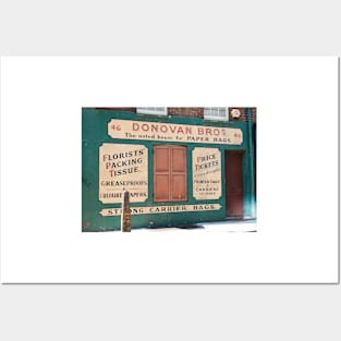 Vintage sign in London Donovan Brothers old business Posters and Art